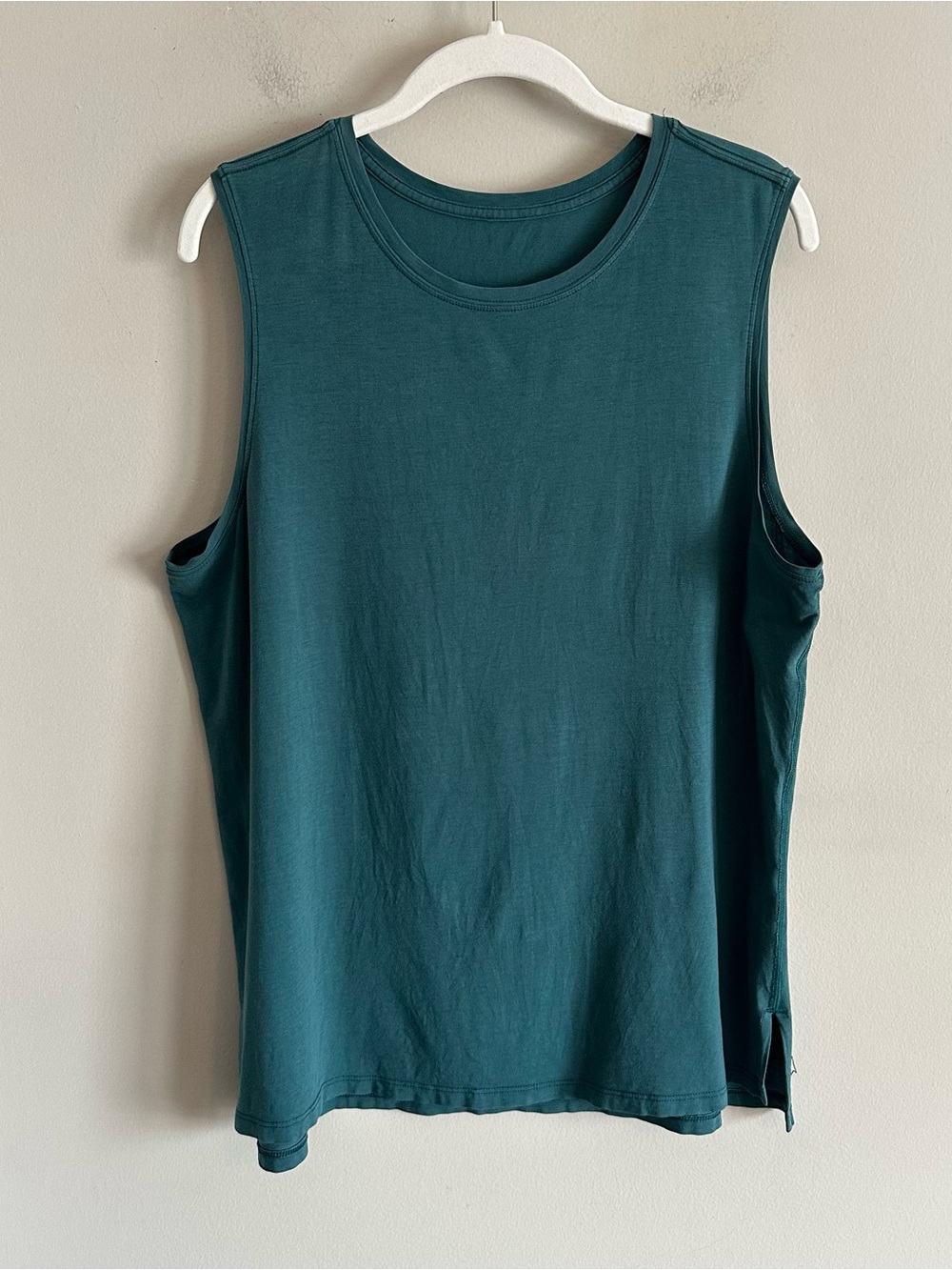 Lululemon Love Sleeveless Tank Top Green Jasper Pima Cotton Muscle Shirt 10